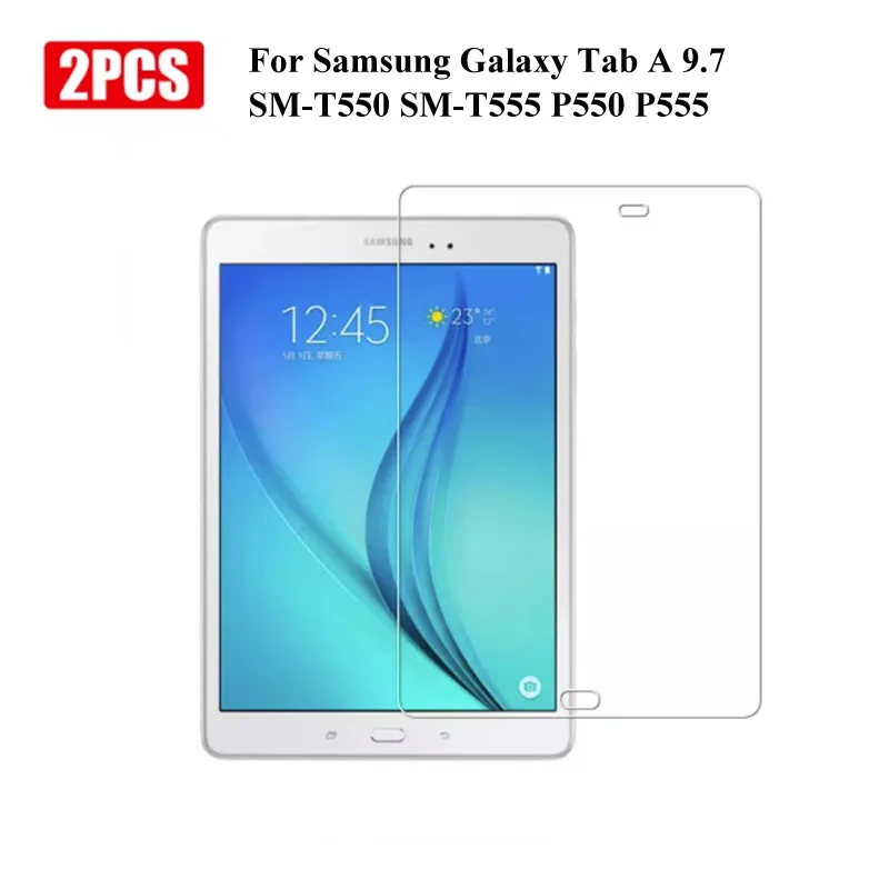 2PCS For Samsung Galaxy Tab A 9.7 SM-T550 SM-T555 SM-P550 SM-P555 Tablet Bubble Free Film 9H Tempered Glass Screen Protector
2PCS For Samsung Galaxy Tab A 9.7 SM-T550 SM-T555 SM-P550 SM-P555 Tablet Bubble Free Film 9H Tempered Glass Screen Protector