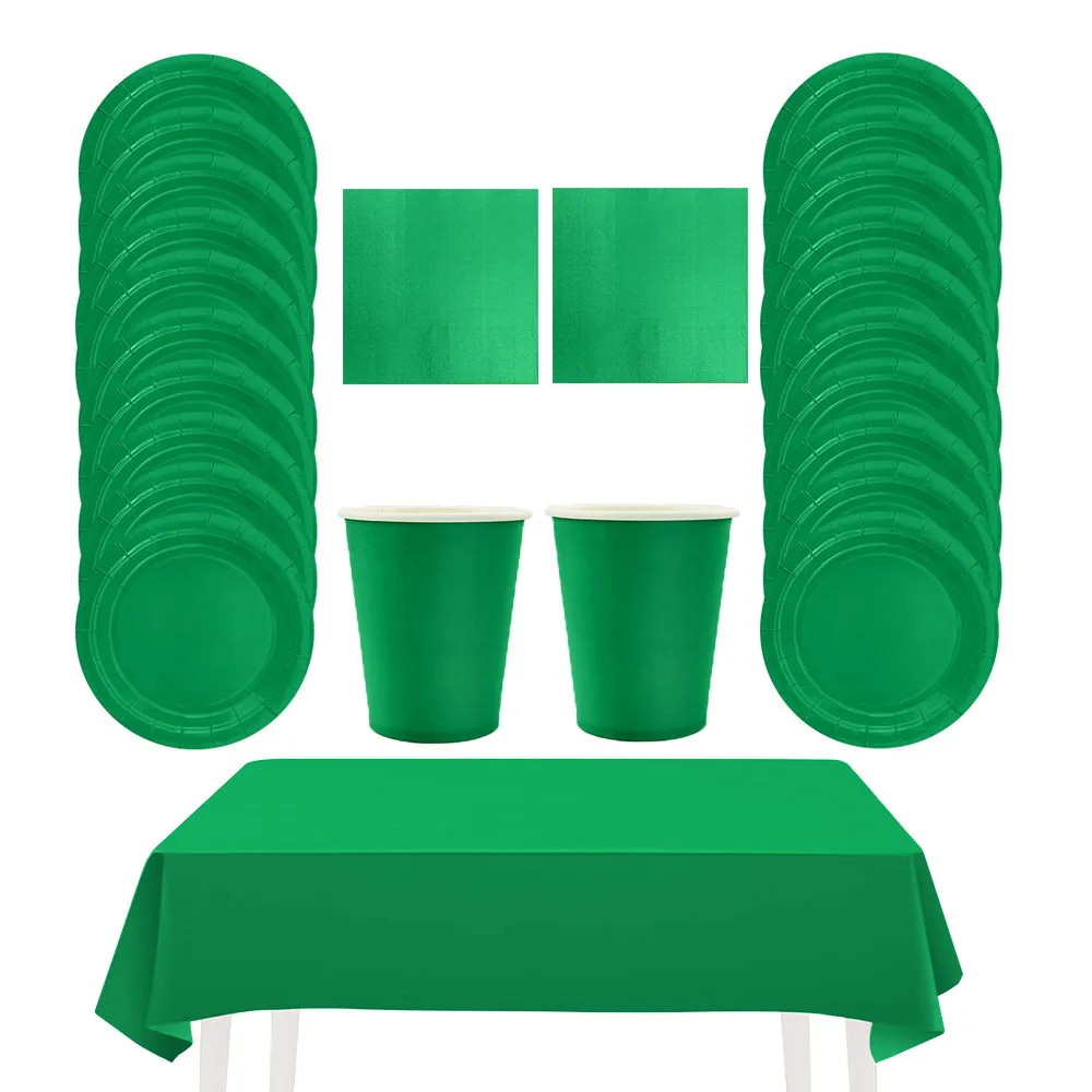 Solid Green Party Supplies Disposable Tableware Set Paper Plates Cups Napkins Tablecloth Kids Boy Birthday Baby Shower Decor
Solid Green Party Supplies Disposable Tableware Set Paper Plates Cups Napkins Tablecloth Kids Boy Birthday Baby Shower Decor
