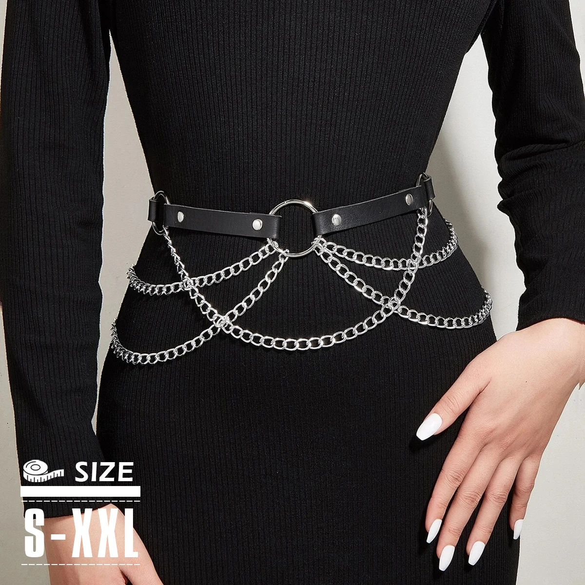 plus size harness women sexy pu leather body chain lingerie Layer Waist Chain Belt Goth Body Harness Chains Exotic Accessorie
plus size harness women sexy pu leather body chain lingerie Layer Waist Chain Belt Goth Body Harness Chains Exotic Accessorie