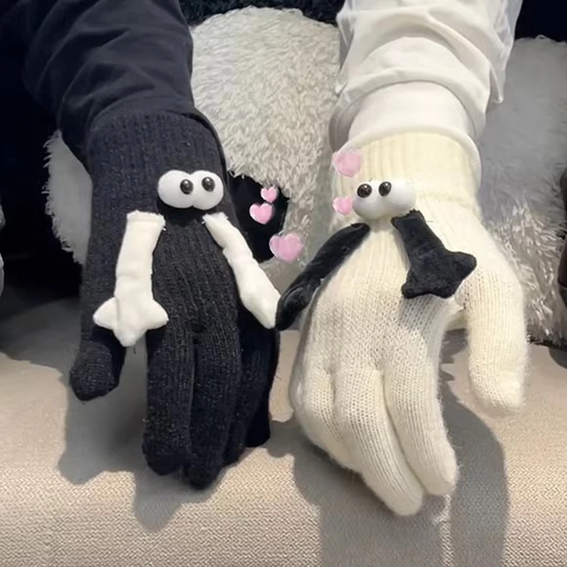 Couple Hand in Hand Magnetic Knitted Gloves Screen Big Eyed Doll Winter Full Finger Mittens Gloves Warm for Lover New Fashion
Couple Hand in Hand Magnetic Knitted Gloves Screen Big Eyed Doll Winter Full Finger Mittens Gloves Warm for Lover New Fashion
