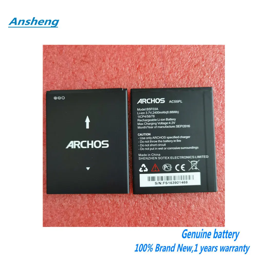 Original 3.7V 2400mAh BSF03A Battery For ARCHOS Archos 55 Platinum AC55PL Mobile Phone
Original 3.7V 2400mAh BSF03A Battery For ARCHOS Archos 55 Platinum AC55PL Mobile Phone