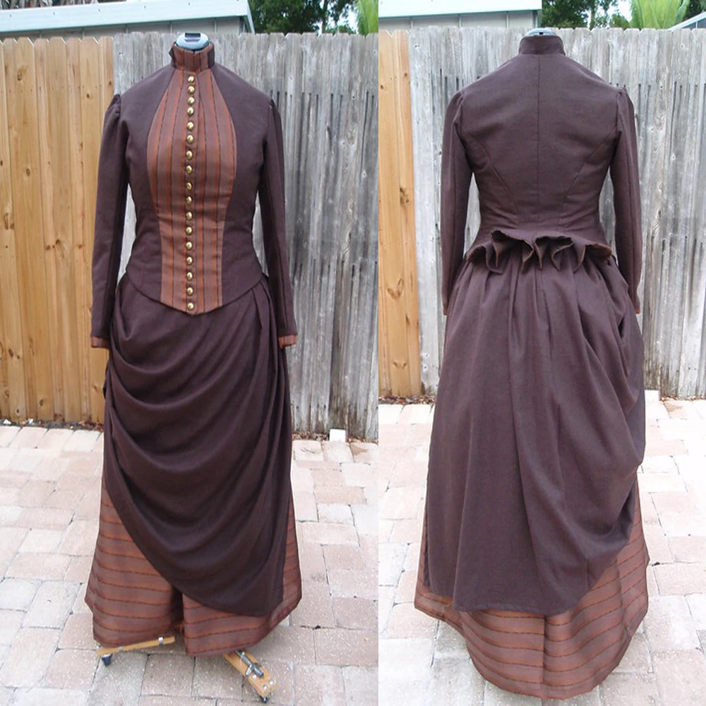 Brown victorian Ensemble Dress Victorian Bustle Dress Women's Medieval Victorian Dress Evening Gown Fancy Dress Costume
Brown victorian Ensemble Dress Victorian Bustle Dress Women's Medieval Victorian Dress Evening Gown Fancy Dress Costume
