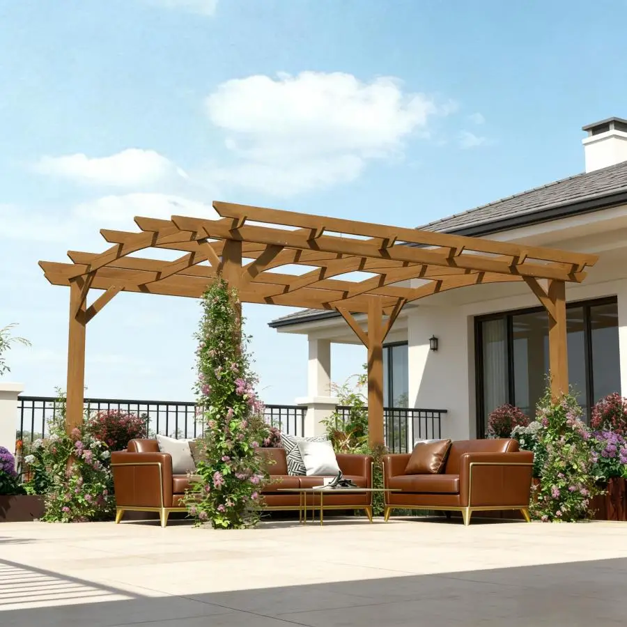 Arched Design Pergola Outdoor Gazebo Grape Trellis
Arched Design Pergola Outdoor Gazebo Grape Trellis