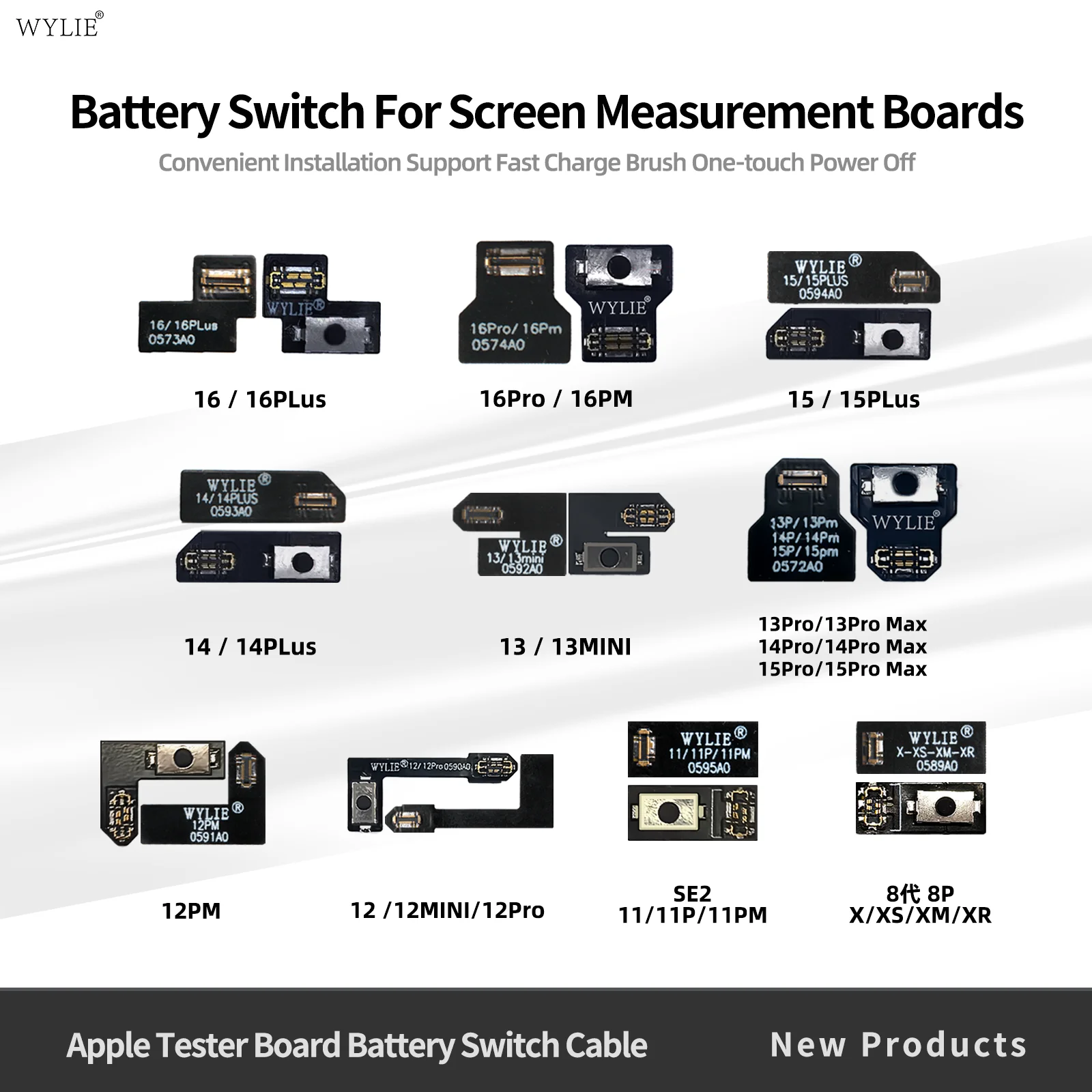 WYLIE Battery Switch for Screen Measurement Boards for Fast Charge Brush One-touch Power Off Repair Testing Tool
WYLIE Battery Switch for Screen Measurement Boards for Fast Charge Brush One-touch Power Off Repair Testing Tool