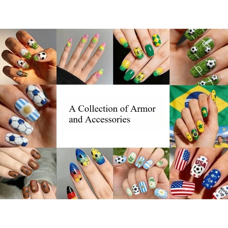 2026 Trend Football Match Cheer Press On Nails Removable Sports Style Nail Tips 20Pcs Wholesale Fan Party Manicure
2026 Trend Football Match Cheer Press On Nails Removable Sports Style Nail Tips 20Pcs Wholesale Fan Party Manicure