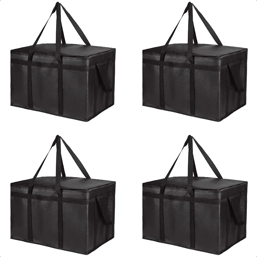 4Pack Insulated Food Delivery Bag XXXLarge Meal Grocery Tote Insulation Bag for Hot and cold Food Commercial Large Capacity Reu
4Pack Insulated Food Delivery Bag XXXLarge Meal Grocery Tote Insulation Bag for Hot and cold Food Commercial Large Capacity Reu