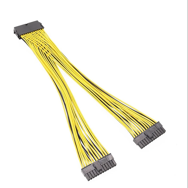 Кабель питания для майнинга, 20 + 4 контакта, двойной блок питания
Кабель питания для майнинга, 20 + 4 контакта, двойной блок питания