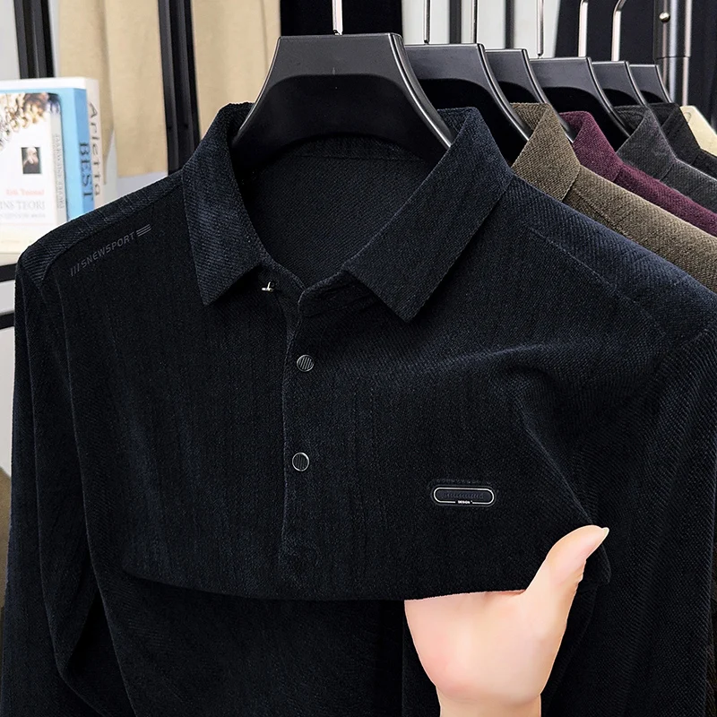 Мужская футболка с длинным рукавом, весенне-осенняя футболка, модная повседневная футболка с лацканами, наряд для папы, немецкие бархатные мужчины
Мужская футболка с длинным рукавом, весенне-осенняя футболка, модная повседневная футболка с лацканами, наряд для папы, немецкие бархатные мужчины