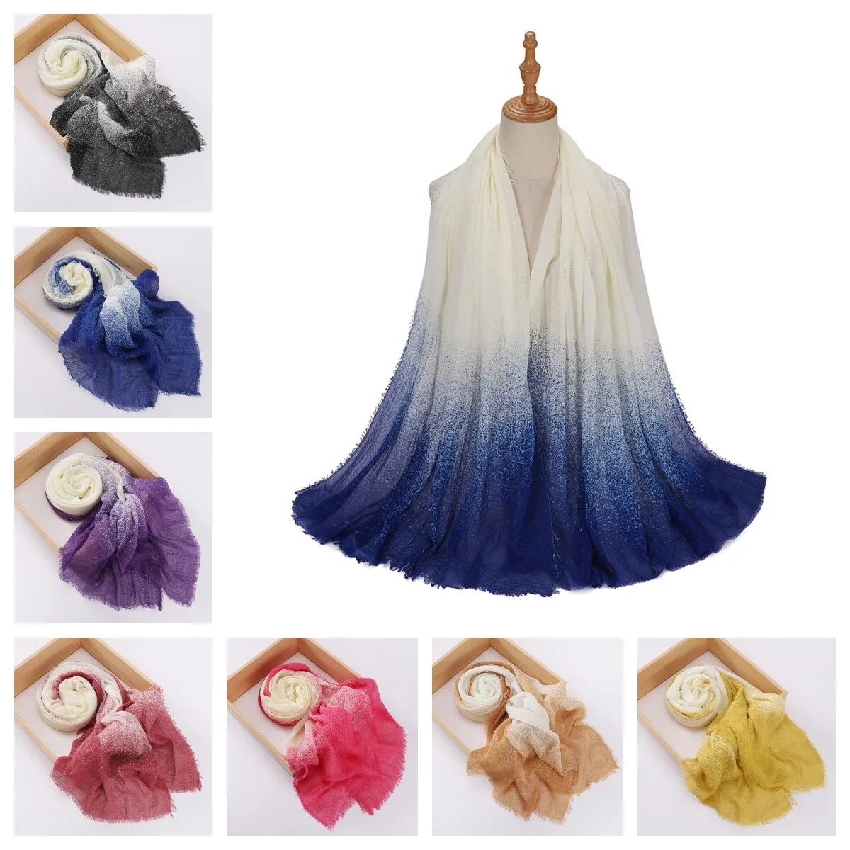 Women's Headscarves Gradient Color Scarf Soft Muslim Shawls Head Wraps Soft
Women's Headscarves Gradient Color Scarf Soft Muslim Shawls Head Wraps Soft