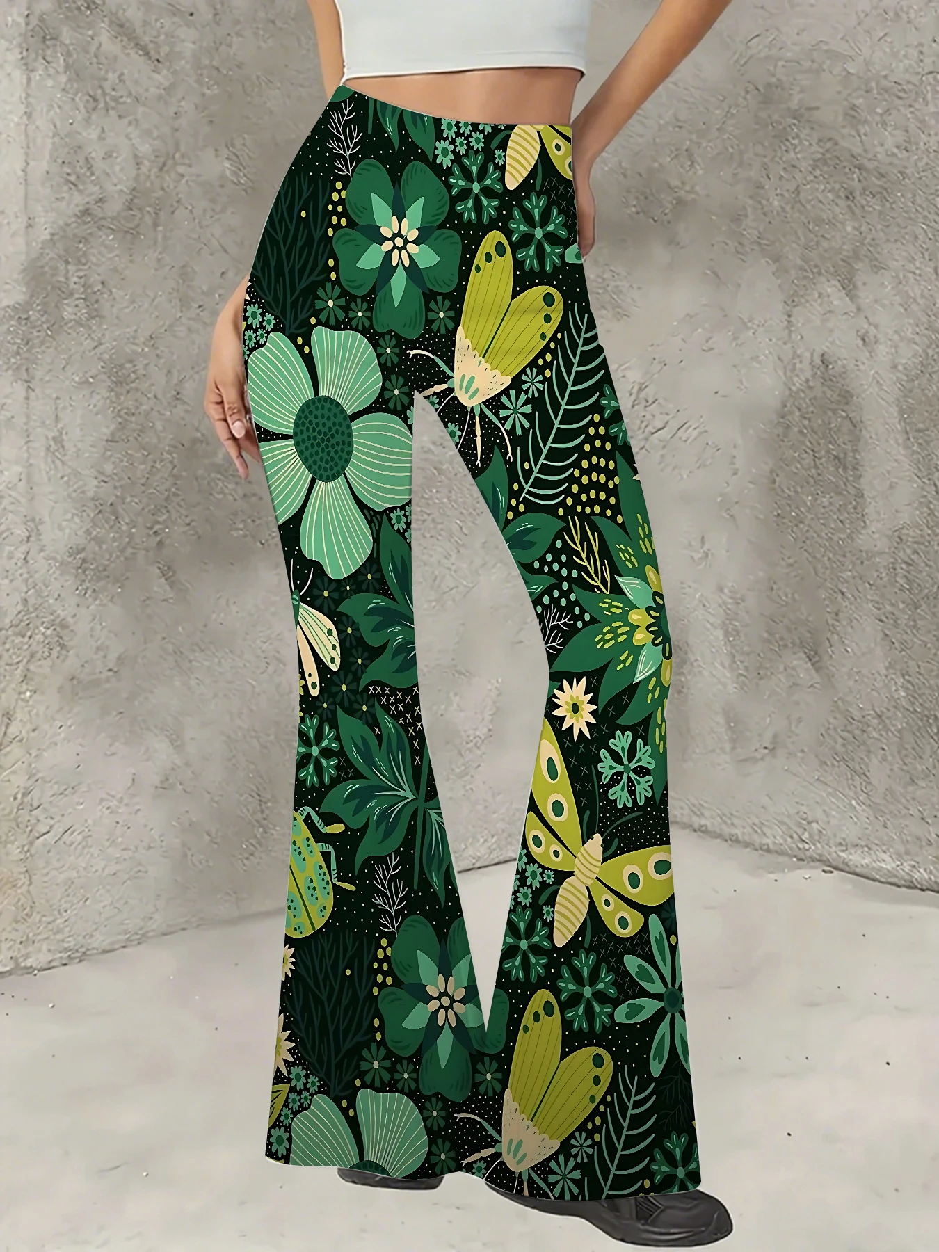 Women's Boho Printed Flare Pants Vintage Knit High Waist Wide Leg Trousers
Women's Boho Printed Flare Pants Vintage Knit High Waist Wide Leg Trousers