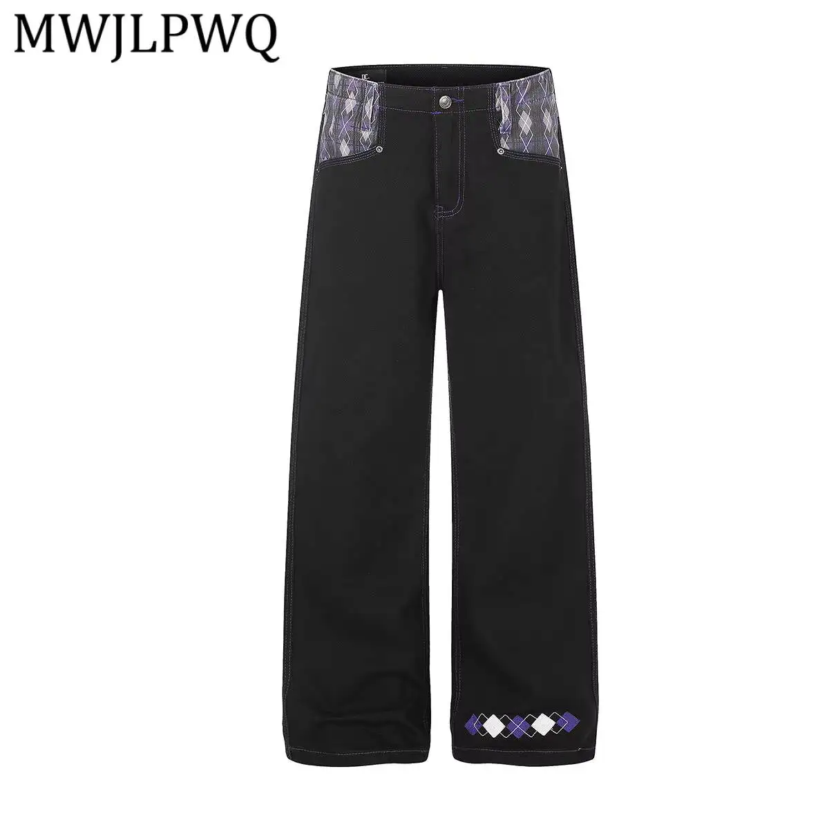MWJLPWQ American Retro Street Style Personalized Patchwork Design Embroidered Jeans Straight Loose Wide-Leg Long Pants Men 16919
MWJLPWQ American Retro Street Style Personalized Patchwork Design Embroidered Jeans Straight Loose Wide-Leg Long Pants Men 16919