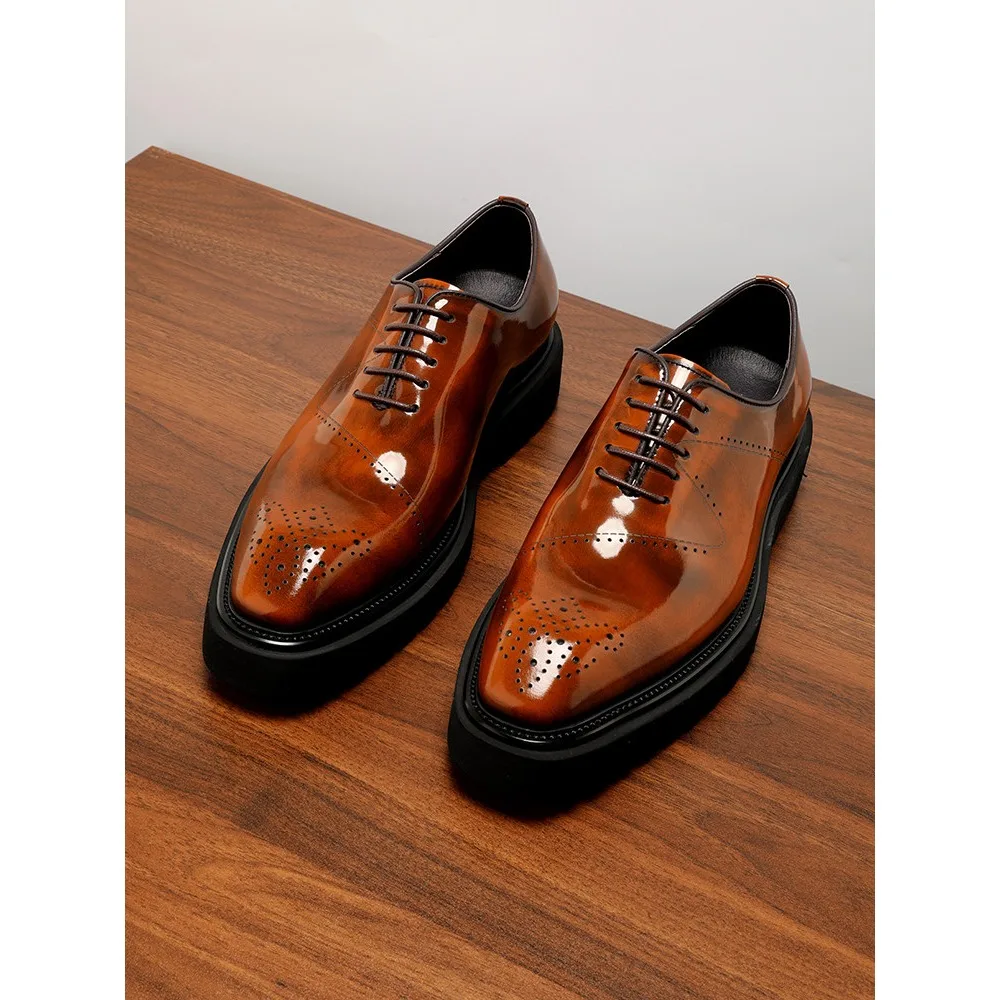 2026 New Mens Brogue Dress Formal Leather Shoes Genuine Leather Shiny Breathable Thick Sole Wedding Shoes
2026 New Mens Brogue Dress Formal Leather Shoes Genuine Leather Shiny Breathable Thick Sole Wedding Shoes