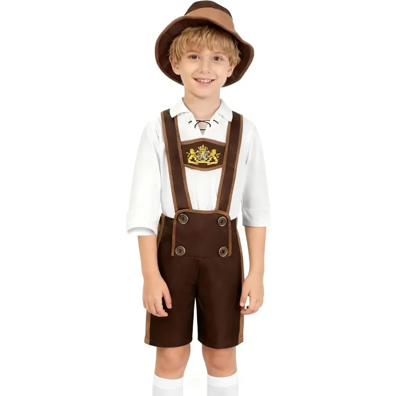 Kids Oktoberfest Costume Boys Lederhosen Costume German Bavarian Traditional Outfit Halloween Carnival Party Stage Performance
Kids Oktoberfest Costume Boys Lederhosen Costume German Bavarian Traditional Outfit Halloween Carnival Party Stage Performance
