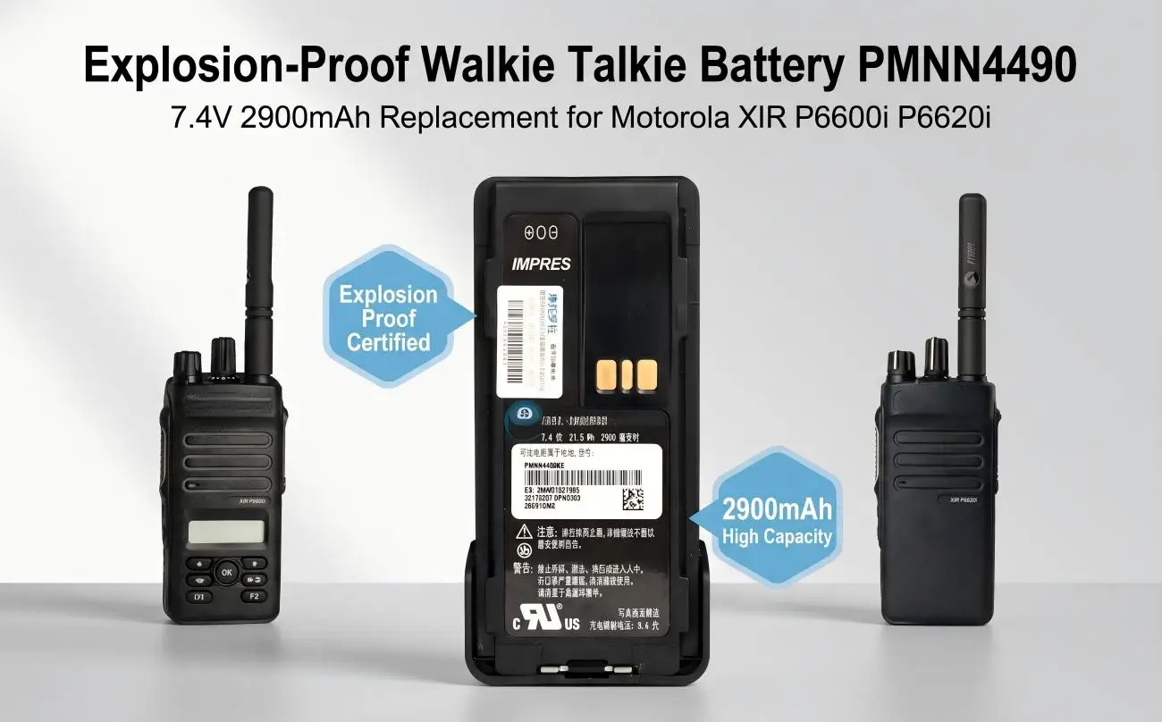 Replacement Explosion-Proof Battery PMNN4490A PMNN4490BC PMNN4490CC For Moto rola XIR P6600i XIR P6620i Walkie Talkie
Replacement Explosion-Proof Battery PMNN4490A PMNN4490BC PMNN4490CC For Moto rola XIR P6600i XIR P6620i Walkie Talkie
