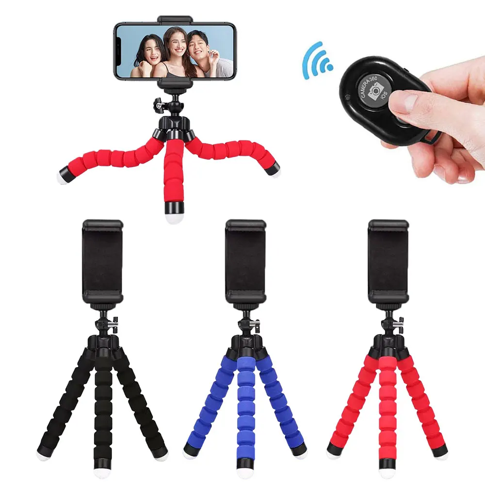 New Hot Selling Mini Flexible Octopus Sponge Tripod for Mobile Phone Remote Control Photo Shot Adjustable Phone Holder
New Hot Selling Mini Flexible Octopus Sponge Tripod for Mobile Phone Remote Control Photo Shot Adjustable Phone Holder