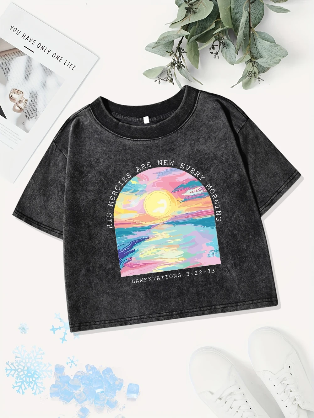Summer Cotton Crop Tops Women His Mercies Are New Every Morning Prints Washed T-Shirt Y2K O-Neck Regular Fit Tees Casual Clothes
Summer Cotton Crop Tops Women His Mercies Are New Every Morning Prints Washed T-Shirt Y2K O-Neck Regular Fit Tees Casual Clothes