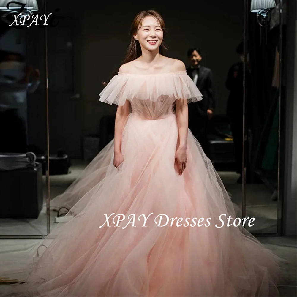 XPAY Princess Off Shoulder Tulle Wedding Dresses Customized Korea Photo shoot Puff Bridal Gowns Corset Back Evening Dress
XPAY Princess Off Shoulder Tulle Wedding Dresses Customized Korea Photo shoot Puff Bridal Gowns Corset Back Evening Dress