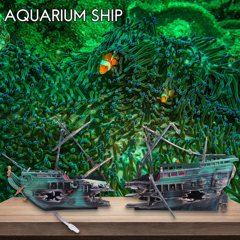 New Large Aquarium Decoration Boat Plactic Aquarium Ship Air Split Shipwreck Fish Tank Decor C
New Large Aquarium Decoration Boat Plactic Aquarium Ship Air Split Shipwreck Fish Tank Decor C
