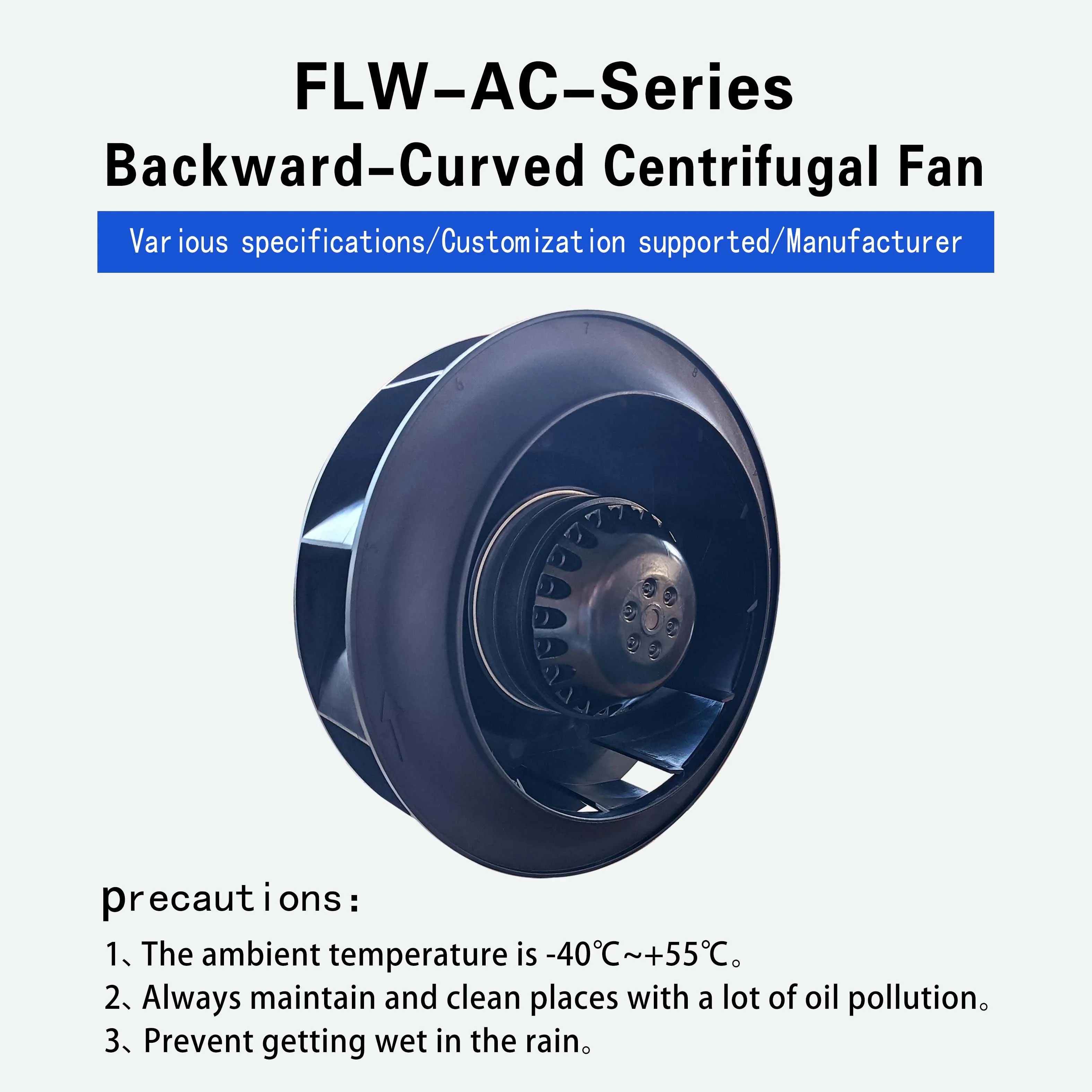 220mm Powerful Ec Energy Saving Centrifugal Backward Fans 220FLW Centrifugal Fans for Rectangular Ducts
220mm Powerful Ec Energy Saving Centrifugal Backward Fans 220FLW Centrifugal Fans for Rectangular Ducts