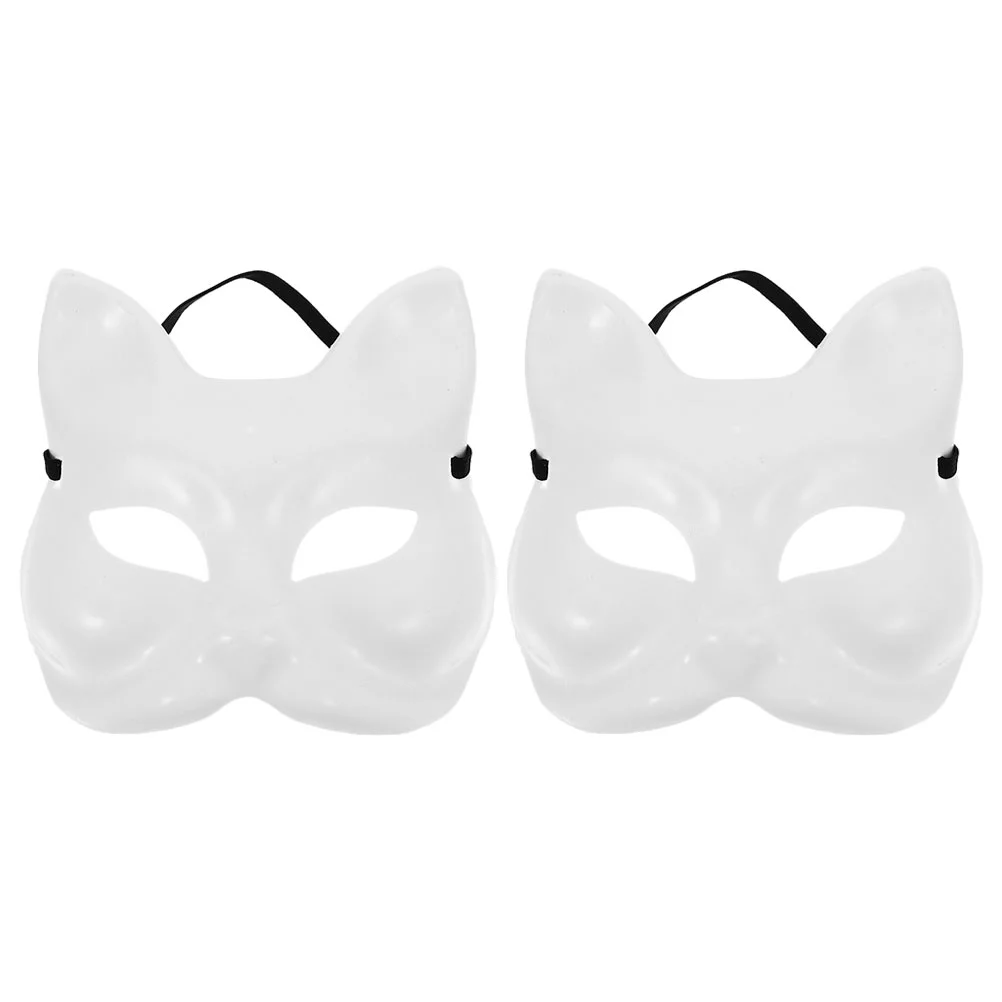 2 Pcs Blank Mask Halloween Costumes Party Supplies Makeup Unpainted Masks Child Japanese Cat
2 Pcs Blank Mask Halloween Costumes Party Supplies Makeup Unpainted Masks Child Japanese Cat