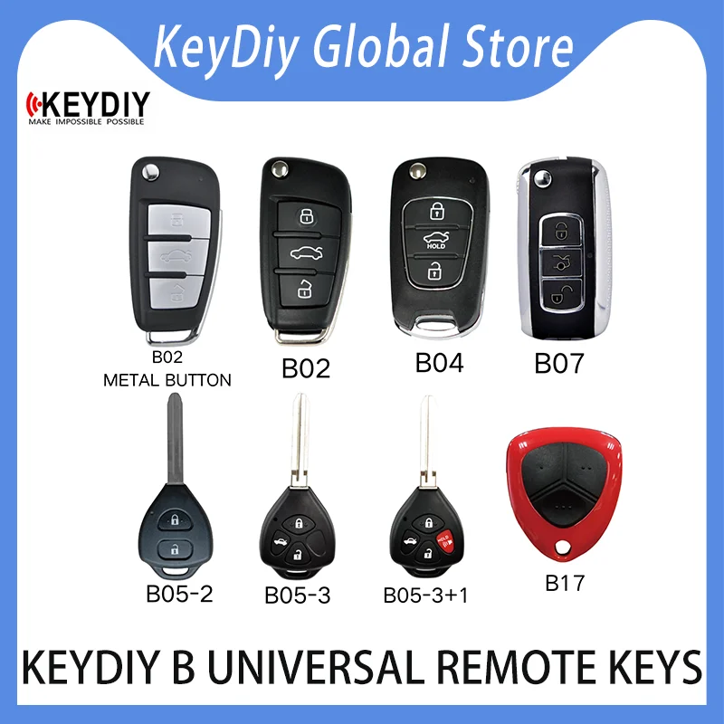 10PCS KeyDiy B series B02 METAL BUTTON B02 B04 B05-2 B05-3 B05-3+1 B07 B17 Universal remote key For KD900/KDMax mate/KDX2/KDX4
10PCS KeyDiy B series B02 METAL BUTTON B02 B04 B05-2 B05-3 B05-3+1 B07 B17 Universal remote key For KD900/KDMax mate/KDX2/KDX4