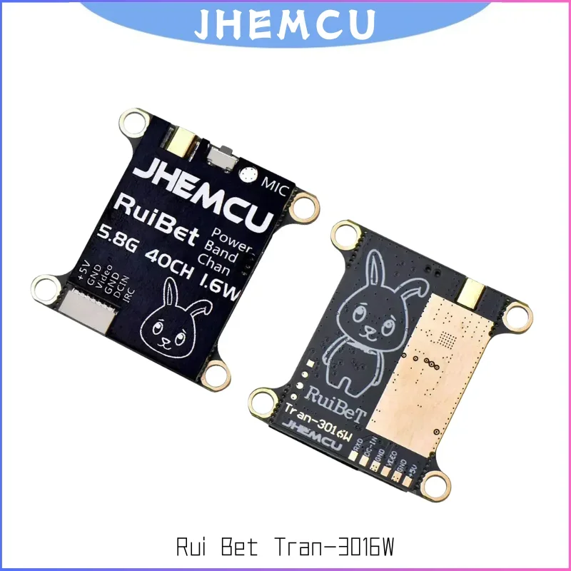 JHEMCU New RuiBet Tran-3016W 5.8G 40CH 1.6W PitMode 25mW 200mW 400mW 800mW 1600mW Adjustable VTX 2-6S 30X30mm for RC FPV Drone
JHEMCU New RuiBet Tran-3016W 5.8G 40CH 1.6W PitMode 25mW 200mW 400mW 800mW 1600mW Adjustable VTX 2-6S 30X30mm for RC FPV Drone