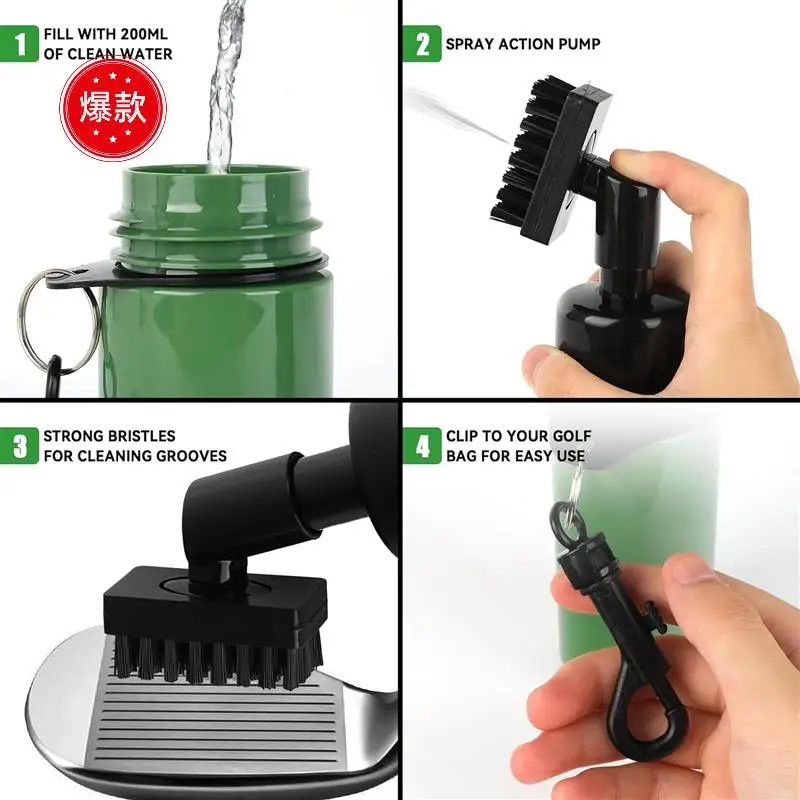 Golf Club Cleaner Brush & Microfibe Golf Towel Kit Replacement Golf Groove Sharpener Brush With Water Spray Bottle Golf Groove 
Golf Club Cleaner Brush & Microfibe Golf Towel Kit Replacement Golf Groove Sharpener Brush With Water Spray Bottle Golf Groove