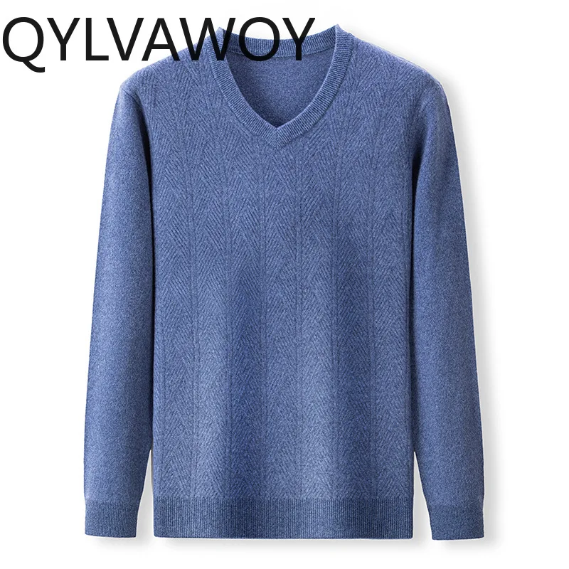 QYLVAWOY 100% Pure Wool Sweater Man Bottom Sweaters V-neck Solid Color Male's Pullovers Mens Clothing New in Tops pull homme
QYLVAWOY 100% Pure Wool Sweater Man Bottom Sweaters V-neck Solid Color Male's Pullovers Mens Clothing New in Tops pull homme