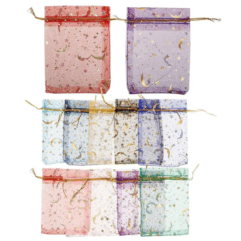100Pcs Star Moon Mesh Jewelry Pouches Drawstring Bags Wedding Favor Sachet Small Organza Storage Bag Travel Party Treat Candy
100Pcs Star Moon Mesh Jewelry Pouches Drawstring Bags Wedding Favor Sachet Small Organza Storage Bag Travel Party Treat Candy