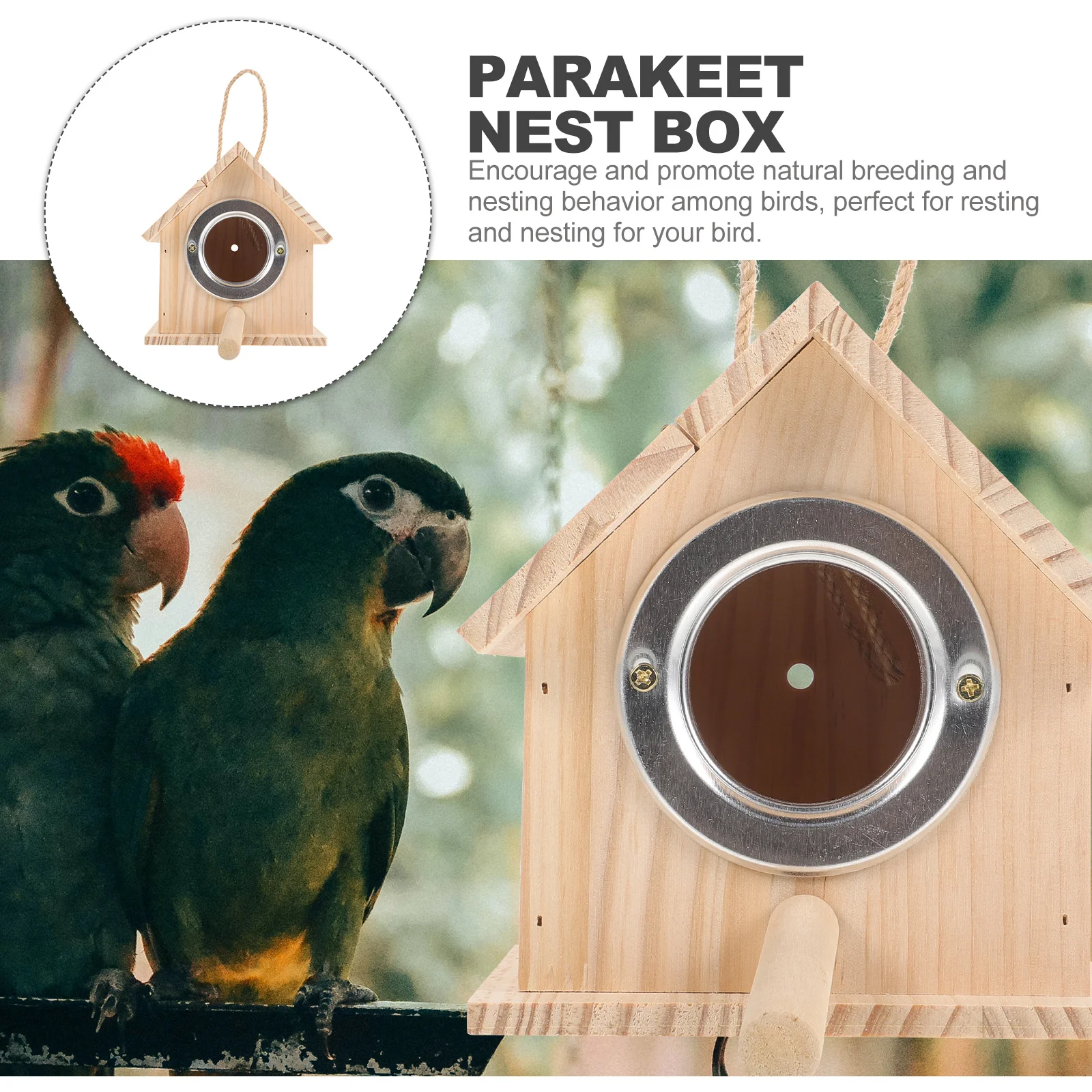 Parrot Breeding Box Wooden Bird Warm Nesting Cage Accessories for Parakeet Outdoor Garden Backyard Decor
Parrot Breeding Box Wooden Bird Warm Nesting Cage Accessories for Parakeet Outdoor Garden Backyard Decor