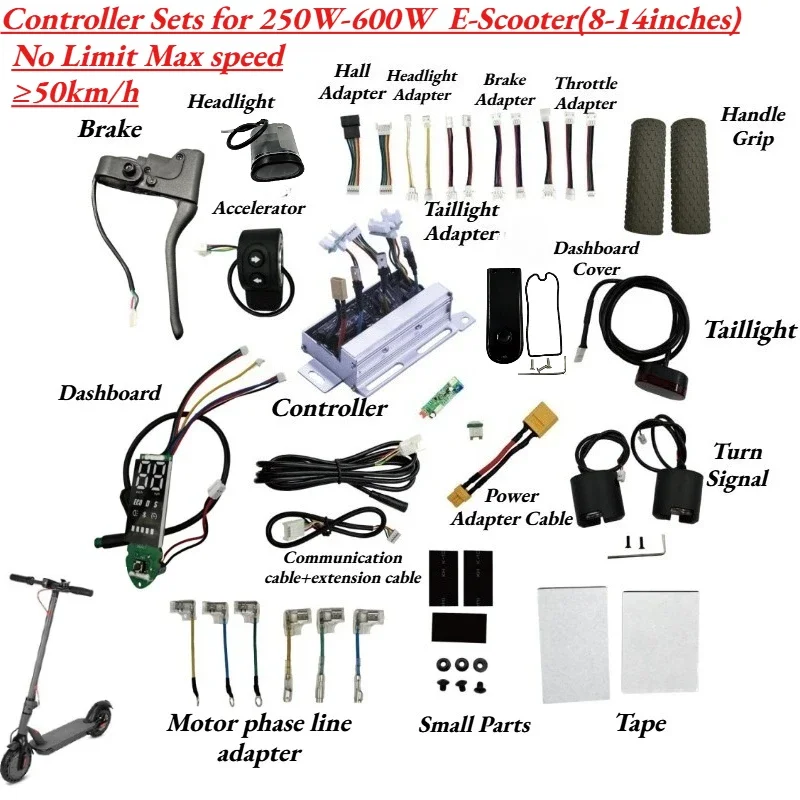 Universal Smart Controller for 250W-600W E-Scooters (8-14 Inch). Self-Learning APP, Anti-Theft Lock. For Ninebot Max G30 Series.
Universal Smart Controller for 250W-600W E-Scooters (8-14 Inch). Self-Learning APP, Anti-Theft Lock. For Ninebot Max G30 Series.