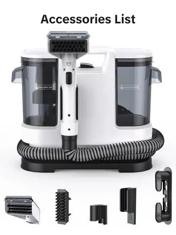 Lubluelu V8 800W Hot Water Carpet Cleaner  60°C Deep Clean Pet Stains 15kPa Strong Suction 5M Long Power Cord 1.75L Tank