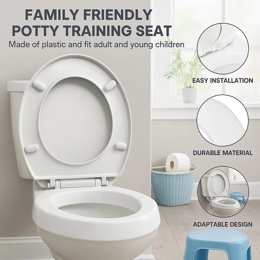 Standard Toilet Lid, Durable Plastic Replacement Toilet Seat, Easy Install for Home Daily Use
Standard Toilet Lid, Durable Plastic Replacement Toilet Seat, Easy Install for Home Daily Use