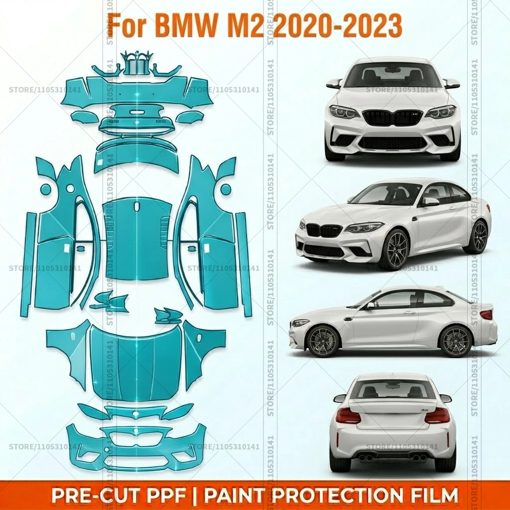Pre-Cut Paint Protection Film PPF Transparent Bumper Protector Automotive Clear Bra Car Film For BMW M2 2020-2023
Pre-Cut Paint Protection Film PPF Transparent Bumper Protector Automotive Clear Bra Car Film For BMW M2 2020-2023