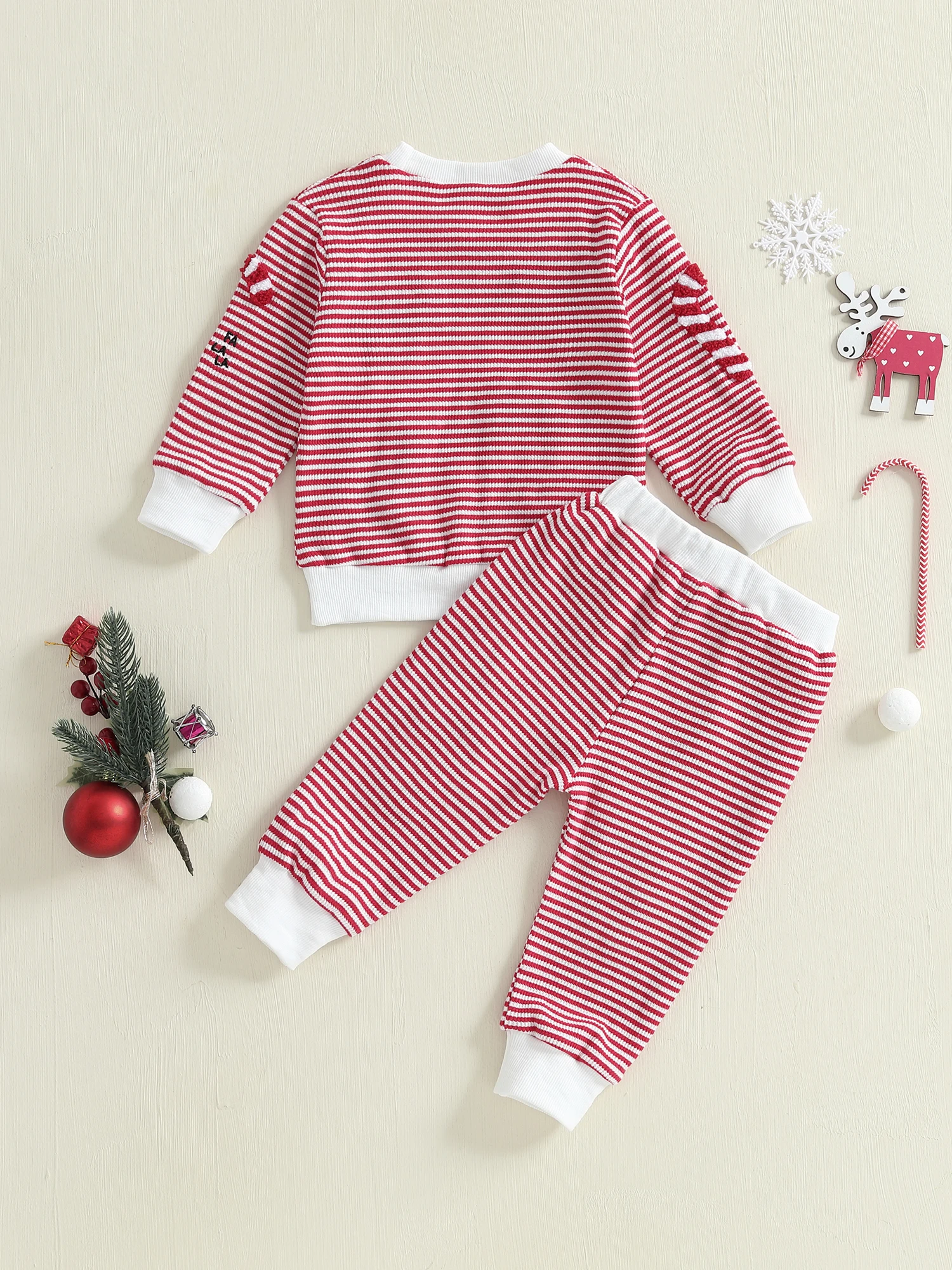 Infant Boy Holiday Ensemble Cozy Long Sleeve Sweatshirt and Striped Pants Set for Winter Festive Season Outfits
Infant Boy Holiday Ensemble Cozy Long Sleeve Sweatshirt and Striped Pants Set for Winter Festive Season Outfits