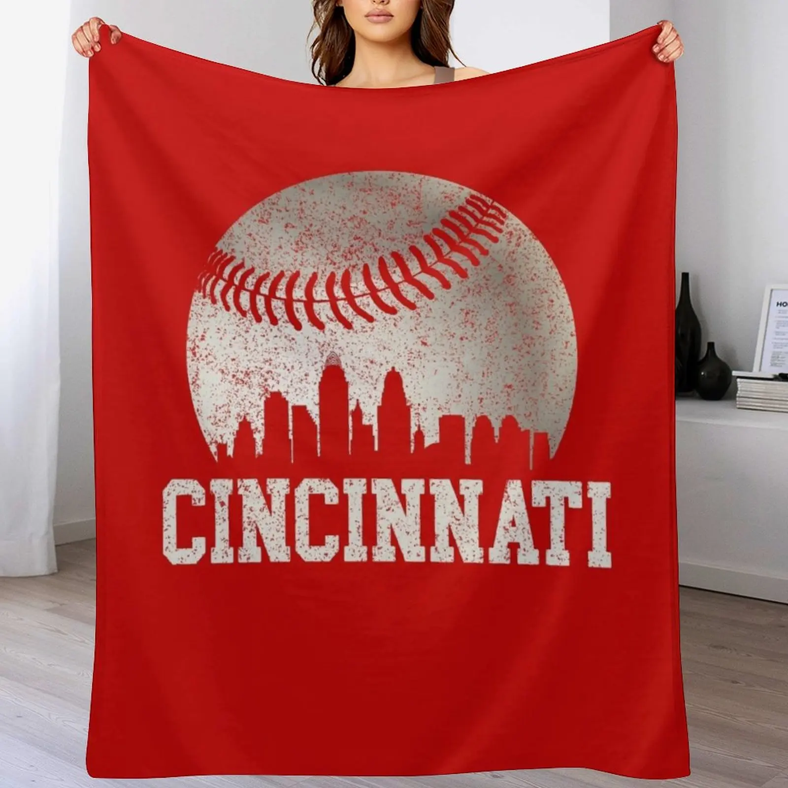 Vintage Cincinnati Skyline Baseball Retro Red Color Gameday Throw Blanket Weighted Decorative Sofa Beach Custom Blankets
Vintage Cincinnati Skyline Baseball Retro Red Color Gameday Throw Blanket Weighted Decorative Sofa Beach Custom Blankets