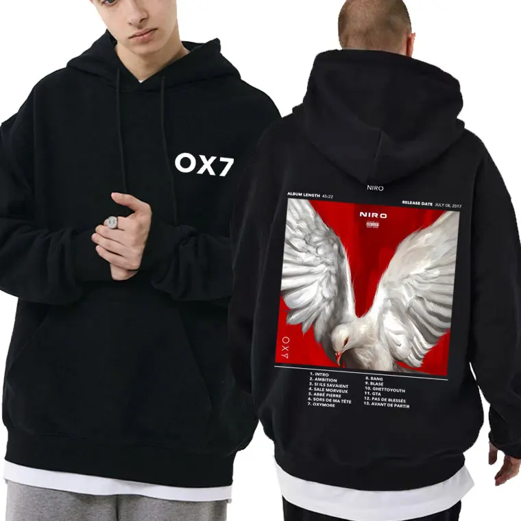 Hot Rapper Niro OX7 Album Graphic Hoodie Male Fashion Oversized Hooded Tracksuit Men Women Hip Hop Pop Music Pullover Hoodies
Hot Rapper Niro OX7 Album Graphic Hoodie Male Fashion Oversized Hooded Tracksuit Men Women Hip Hop Pop Music Pullover Hoodies
