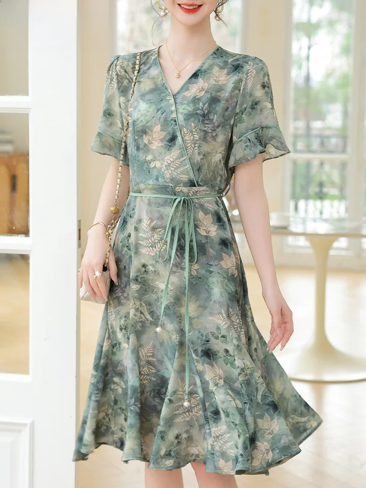 Летнее шифоновое платье для молодых мам и женщин среднего возраста, длинная юбка-миди из высококачественного полиэстера с V-образным вырезом
Летнее шифоновое платье для молодых мам и женщин среднего возраста, длинная юбка-миди из высококачественного полиэстера с V-образным вырезом