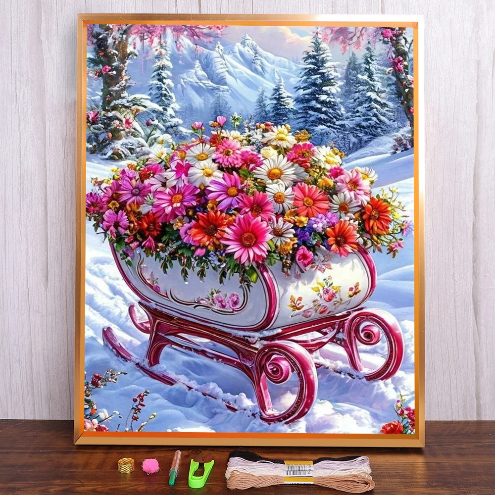 Scenery Flower Printed Canvas Cross Stitch Embroidery Complete Kit Craft Handicraft Sewing Handmade Room Decor Needle Stamped
Scenery Flower Printed Canvas Cross Stitch Embroidery Complete Kit Craft Handicraft Sewing Handmade Room Decor Needle Stamped