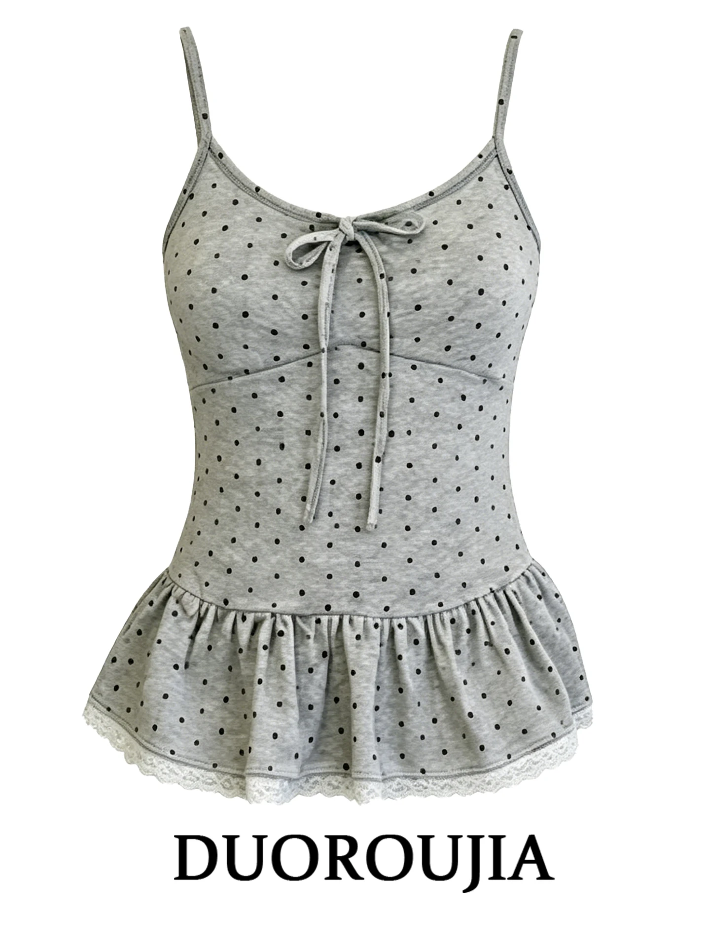 Gray Polka Dot Floral Print Belted Vest Strap Women's Spring Casual Style Anti-Uv Long Sleeve Knitted Top for plus Size
Gray Polka Dot Floral Print Belted Vest Strap Women's Spring Casual Style Anti-Uv Long Sleeve Knitted Top for plus Size