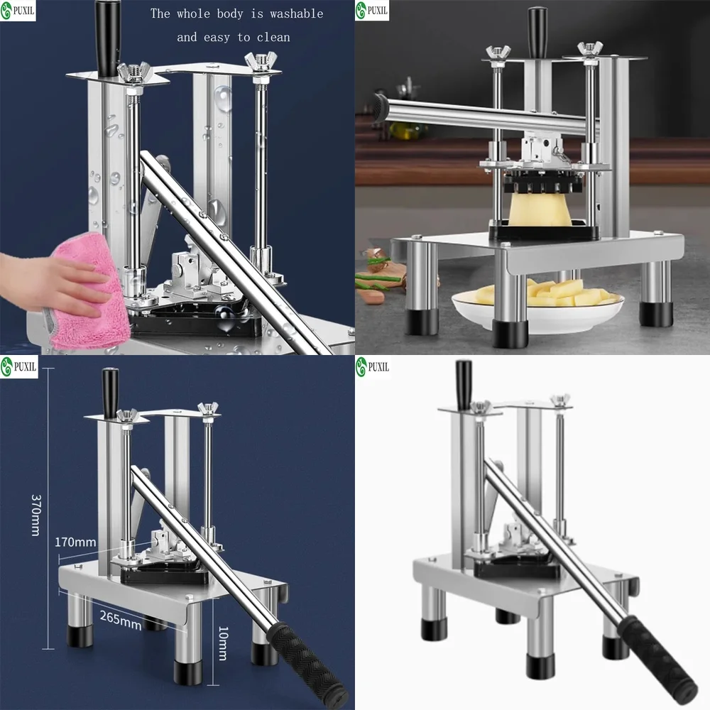 Commercial Slitting Machine for Vegetables Cucumber Radish Potato Lettuce French Fries Cutting Tool Dicer Slicer Pressing
Commercial Slitting Machine for Vegetables Cucumber Radish Potato Lettuce French Fries Cutting Tool Dicer Slicer Pressing
