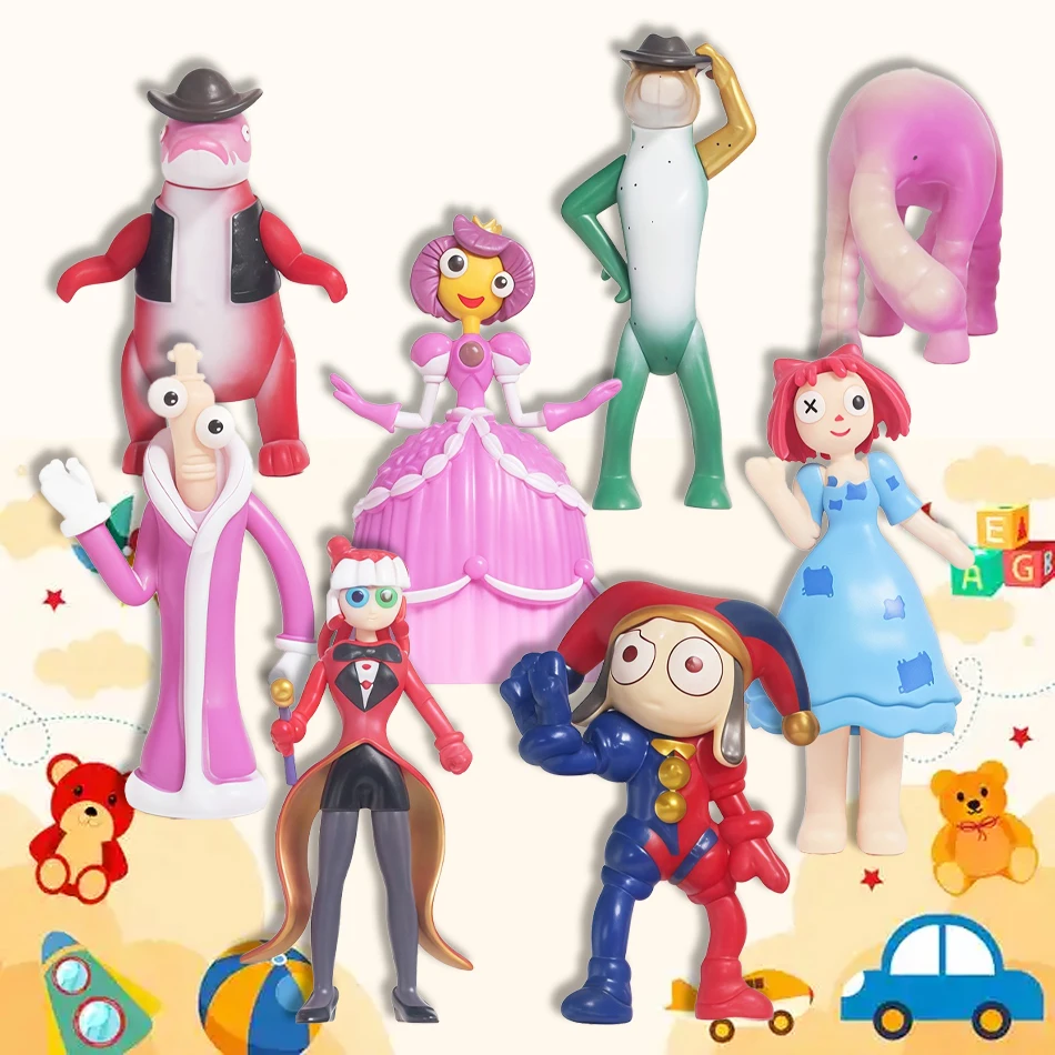 8 Pcs/Set The Amazing Digital Circus Anime Figure Ragatha/Jax/Pomni Action Figure PVC Collection Decoration Model Doll Toys
8 Pcs/Set The Amazing Digital Circus Anime Figure Ragatha/Jax/Pomni Action Figure PVC Collection Decoration Model Doll Toys