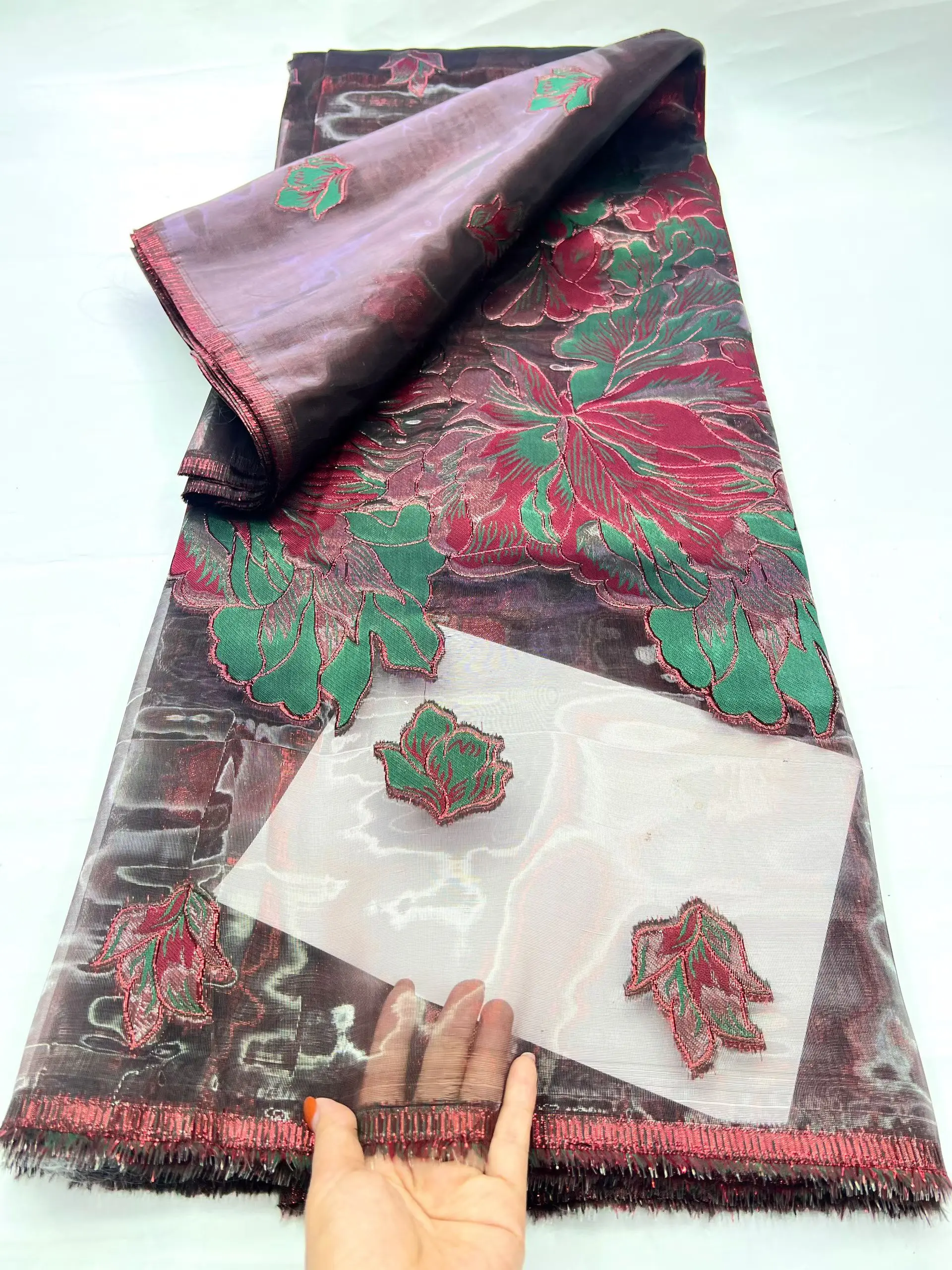 Latest Organza Damask African Nigeria Lace Fabric 2026 High Quality French Jacquard Brocade Lace Fabric For Party Dress LHD26142
Latest Organza Damask African Nigeria Lace Fabric 2026 High Quality French Jacquard Brocade Lace Fabric For Party Dress LHD26142