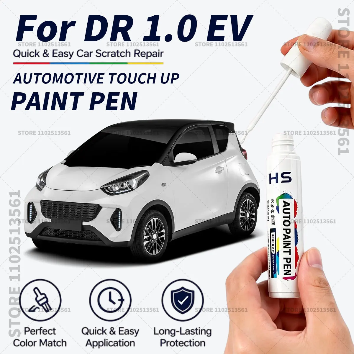 For DR 1.0 EV Touch Up Paint Pen Quick Repair Car Scratch Chip Paint Brush Green Red Blue White Grey
For DR 1.0 EV Touch Up Paint Pen Quick Repair Car Scratch Chip Paint Brush Green Red Blue White Grey