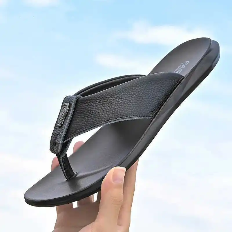 Summer Anti-Slippery Genuine Leather Designer Sandals Mens Sandals Beach Shoes Masculino Flip Flops
Summer Anti-Slippery Genuine Leather Designer Sandals Mens Sandals Beach Shoes Masculino Flip Flops