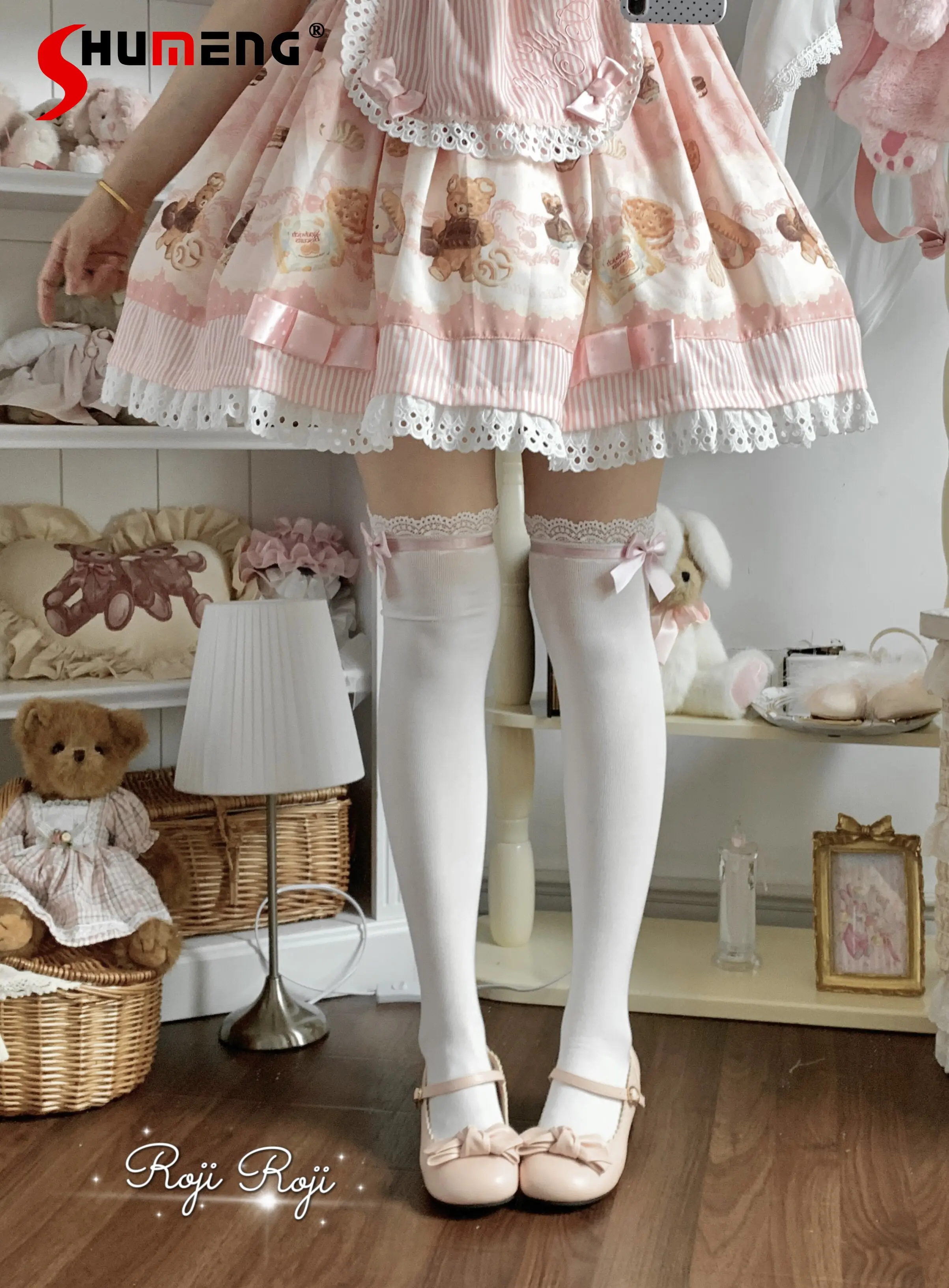 Japanese Sweet Cute Elegant Girl Versatile Lolita Calf Socks Bow Lace Spliced Knee High Socks Women's Spring Long Sock Stockings
Japanese Sweet Cute Elegant Girl Versatile Lolita Calf Socks Bow Lace Spliced Knee High Socks Women's Spring Long Sock Stockings