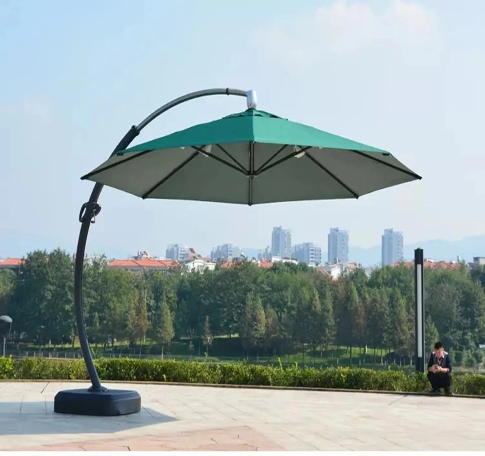 Columbus large umbrella courtyard outdoor large hanging sunshade advertising umbrella large curved back umbrella
Columbus large umbrella courtyard outdoor large hanging sunshade advertising umbrella large curved back umbrella