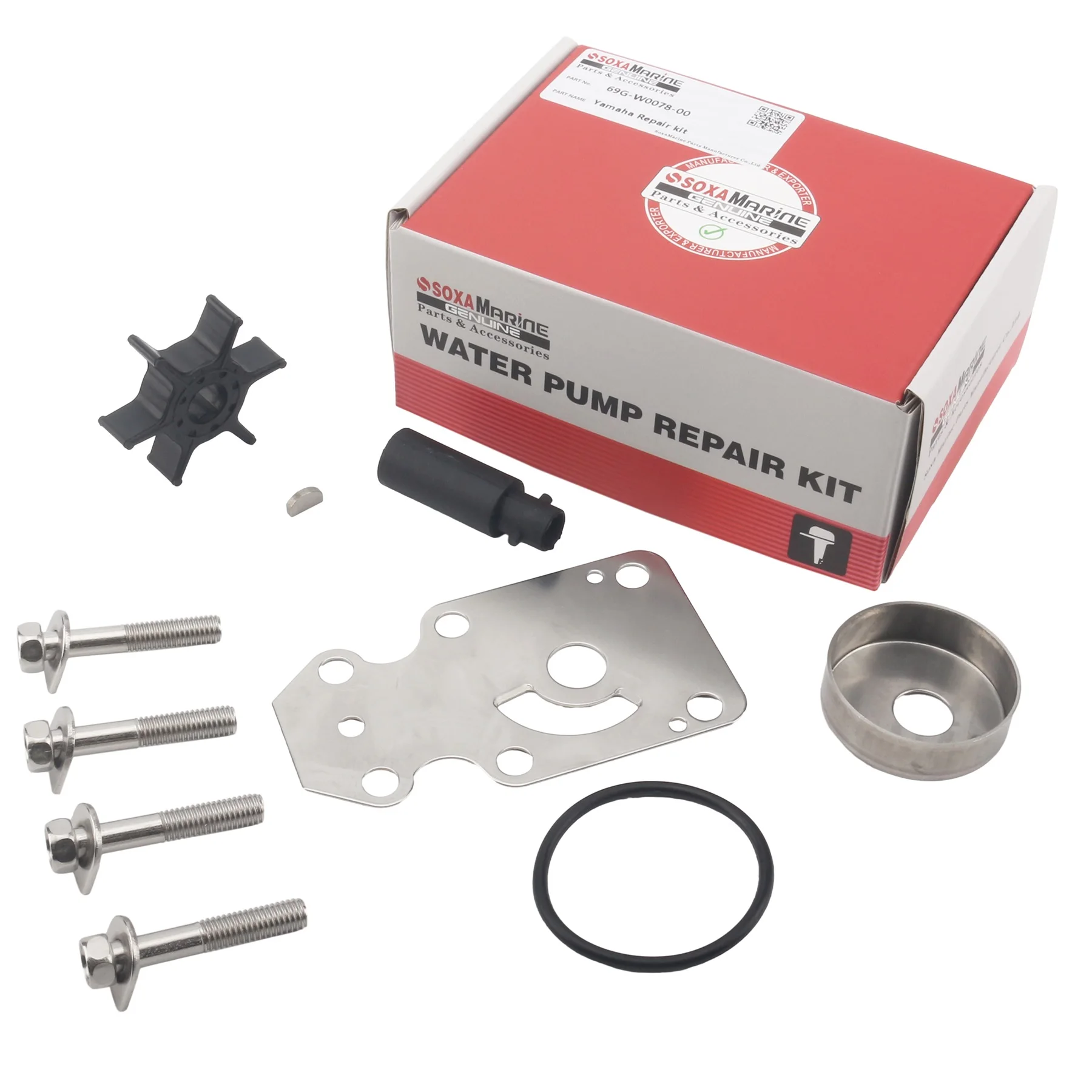 69G-W0078 Outboard Water Pump Impeller Repair Kit Fits for Yamaha 4-Stroke T 8 9 HP Boat Motors 69G-W0078-00 Sierra 18-3475
69G-W0078 Outboard Water Pump Impeller Repair Kit Fits for Yamaha 4-Stroke T 8 9 HP Boat Motors 69G-W0078-00 Sierra 18-3475