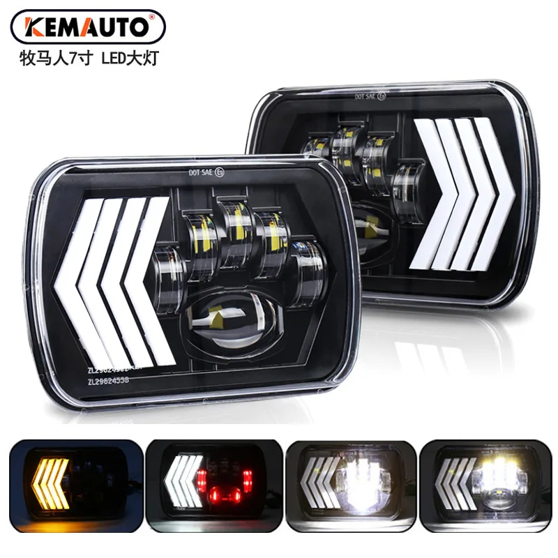 Suitable for Jeep Wrangler 7-inch square headlights with steering Harley LED headlights 5x7 unidirectional 4-arrow model
Suitable for Jeep Wrangler 7-inch square headlights with steering Harley LED headlights 5x7 unidirectional 4-arrow model