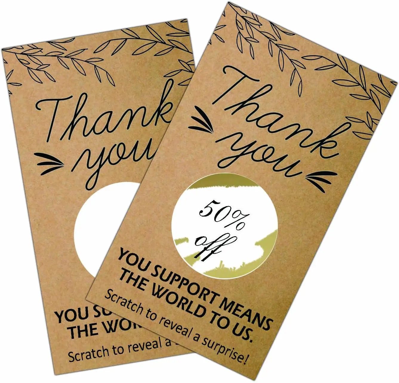 50 Pack Kraft Blank Gift Certificate Scratch Off Cards 2×3.5 inch Thank You Scratch Off Cards
50 Pack Kraft Blank Gift Certificate Scratch Off Cards 2×3.5 inch Thank You Scratch Off Cards